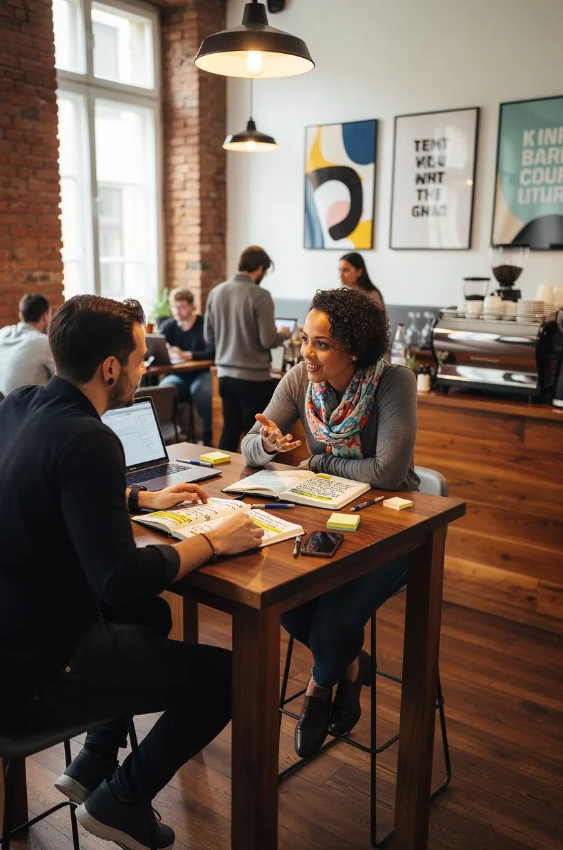 Nyitott napló, amelyben kézzel írt pénzügyi célok és stratégiák láthatók.